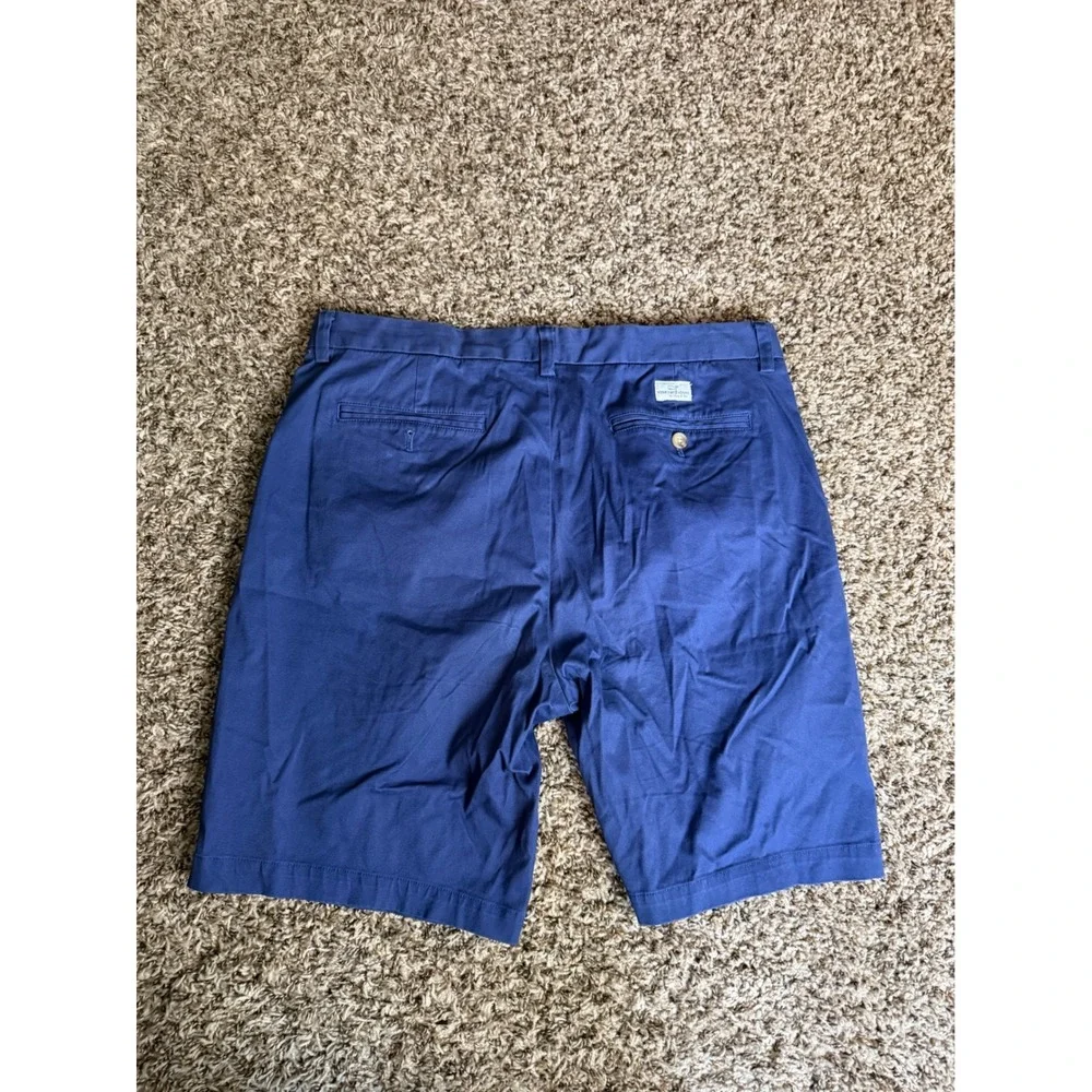 Vineyard Vines Mens Blue Breaker Shorts Size‎ 34 Twill Flat Front Chino Casual
